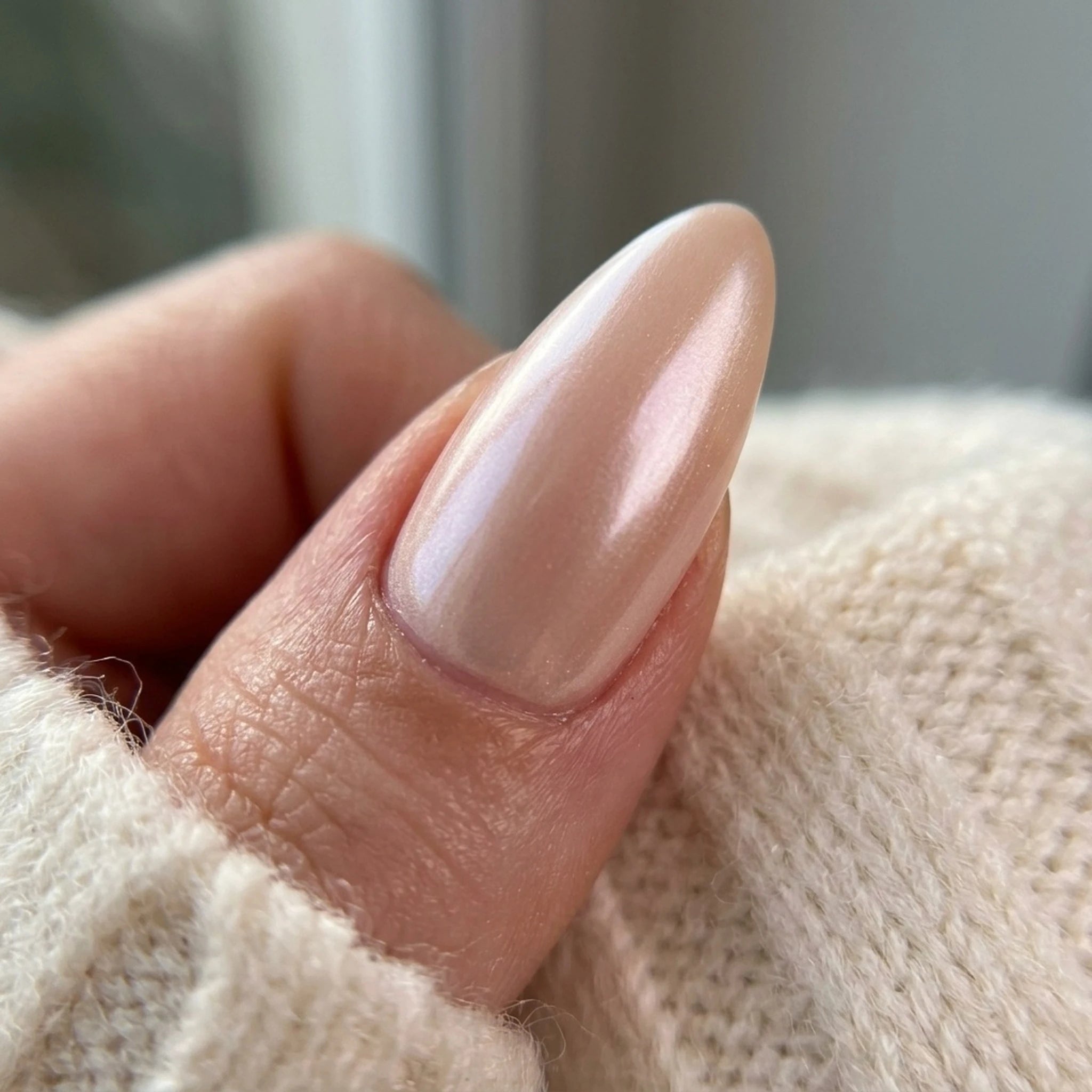 Heavenly Halo Press-on-Nägel Nahaufnahme des Nagel-Finish