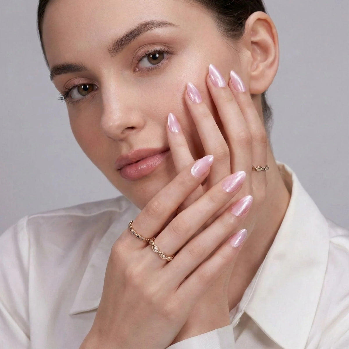 Detaljebillede af Powder Puff — babyrosa pearl chrome