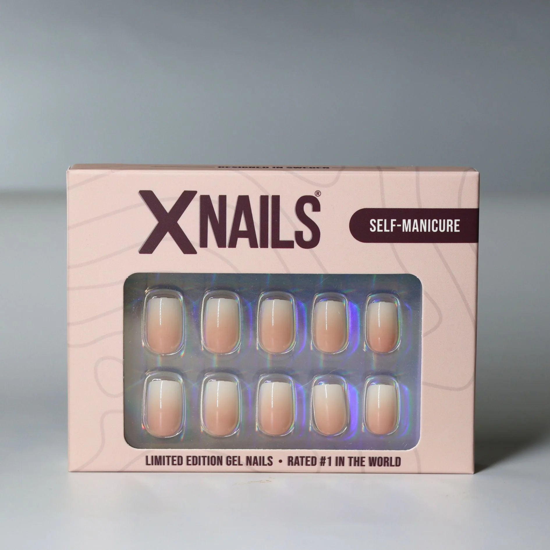 Dreamy Dip XNails förpackning – limited edition gelénaglar i square fransk ombré