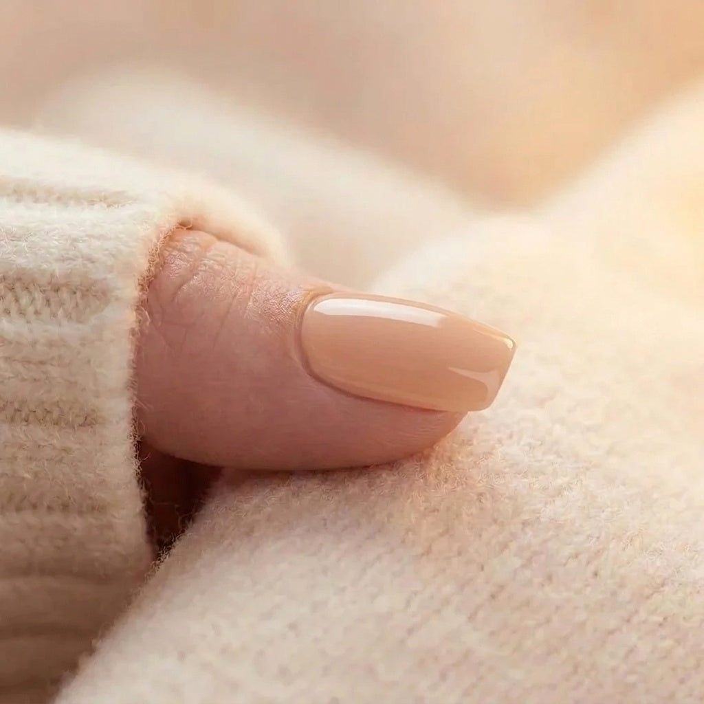 Honey Heaven – Press-on-Nägel, Nahaufnahme des Nagels